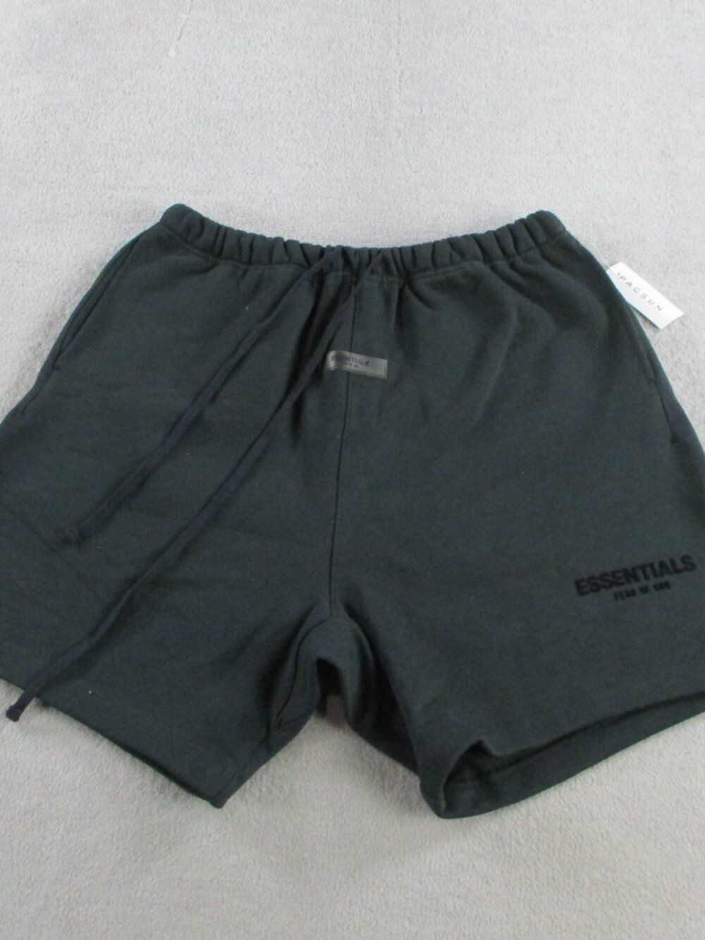 Fear of God Essentials Shorts Mens XL Black Stretch Limo Drawstring Sweat NEW